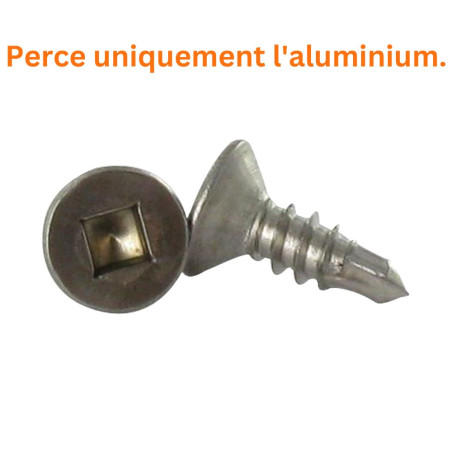 1 x Vis autoperceuse Inox A2 Tête fraisée Carré 4.2X25 Empreinte carré 2