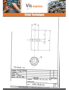 Douille Hexagonal Bichromaté 8X20 M5 Sur plat 8 2
