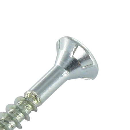 1 x Vis Médium Tête fraisée Cranté TORX T20 4X60 Filetée sur 40 Acier zingué