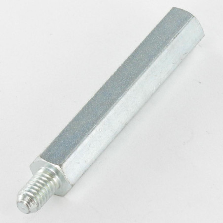 1 x Entretoise Hexagonal Mâle femelle M6/10 10X30 Filetée sur 10 Acier zingué
