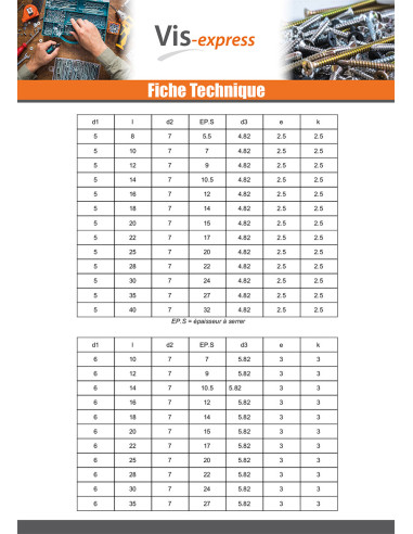 1 x Rivet à frapper Tête fraisée Inox A2 5X8