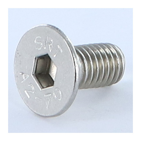 1 x Vis métaux Inox A2 FHC tête fraisée empreinte hexagonale creuse Clé de 4 HC4 M6X10 Filetage total