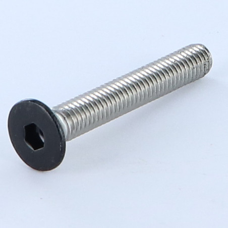 1 x Vis métaux Inox A2 FHC tête fraisée empreinte hexagonale creuse Clé de 4 HC4 M6X40 RAL9005 noir foncé 30% BRIL