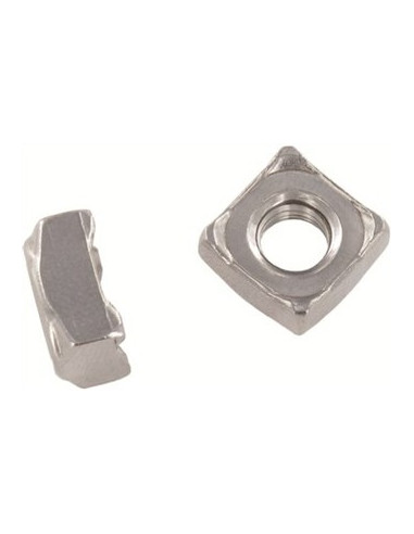 1 x Ecrou carré à souder M6 10X10X5 Inox A2