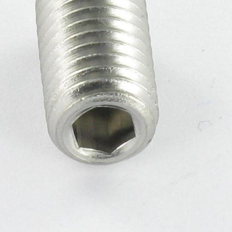 1 x Vis métaux Inox A2 Sans tête six pans creux (sthc) Clé de 1.5 HC1.5 M3X3 Bout pointeau microvis