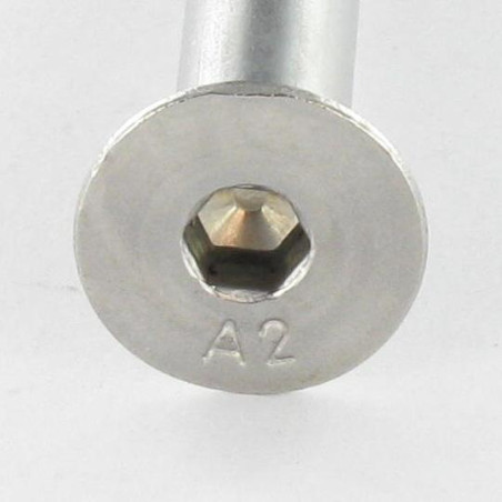 1 x Vis métaux Inox A2 FHC tête fraisée empreinte hexagonale creuse Clé de 12 HC12 M20X80 Filetage total