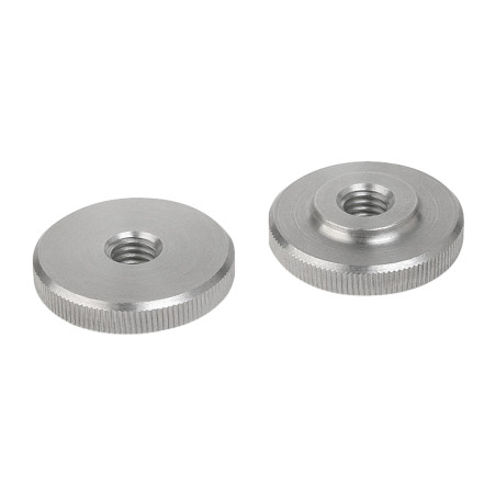 1 x Ecrou MOLETES Type bas M5 Inox A1
