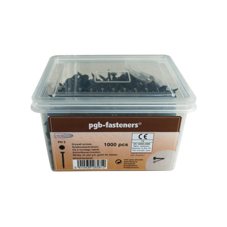 1 x Seau de 800 Vis pour plaque de plâtre 3.5X45 Acier phosphate