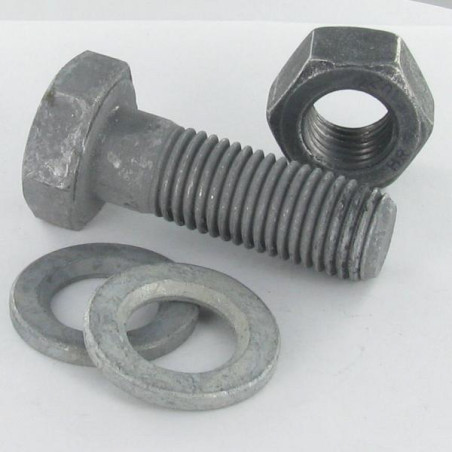 50 x Boulon (vendu avec Ecrou) HR haute résistance M14X50 2 Rondelle Classe 10.9 Forte tenue à la corrosion Acier