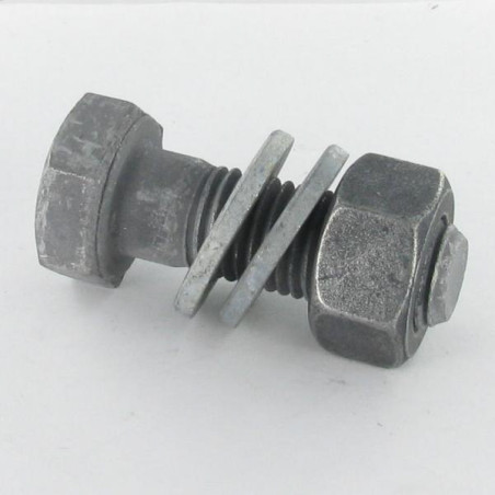 50 x Boulon (vendu avec Ecrou) HR haute résistance M14X50 2 Rondelle Classe 10.9 Forte tenue à la corrosion Acier