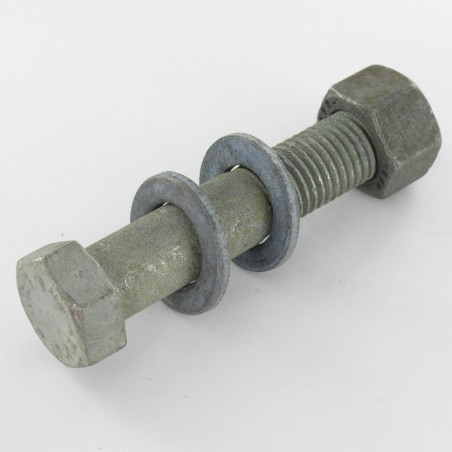10 x Boulon (vendu avec Ecrou) HR haute résistance M20X100 2 Rondelle Classe 8.8 Forte tenue à la corrosion Acier