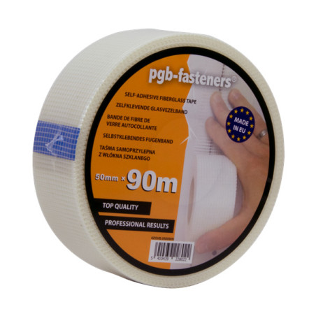 1 x Bande à joint pour plaque de plâtre - fibre adhesive - 50MM Longueur 90METRES