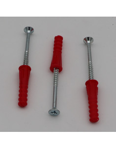 KIT 3 Cheville Rouge 9X39 Avec 3 VBA Vis bois agglo 2