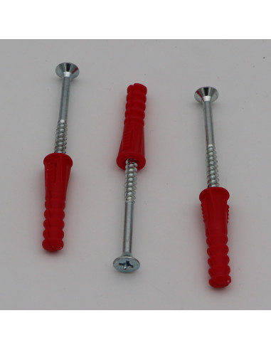 1 x KIT 3 Cheville Rouge 9X39 Avec 3 VBA Vis...