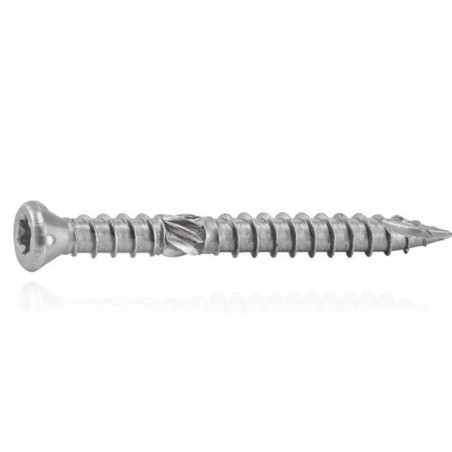 1 x Vis terrasse Double filet Tête fraisée TORX T20 4.5X50 Inox A4 T17