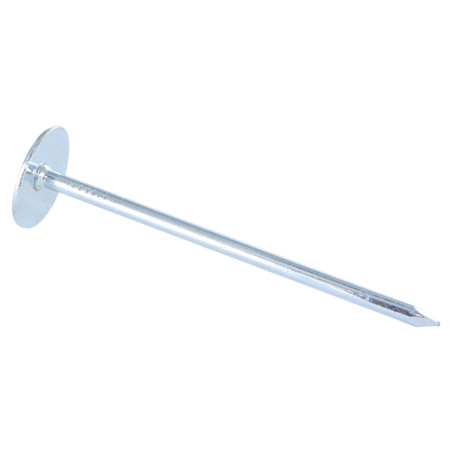 1 x Kg de pointes Embase collerette ronde Diamètre de tête: 20 Acier zingué 3.1X50