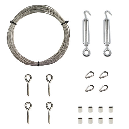 1 x Kit 15 mètres de cable inox diamètre 2
