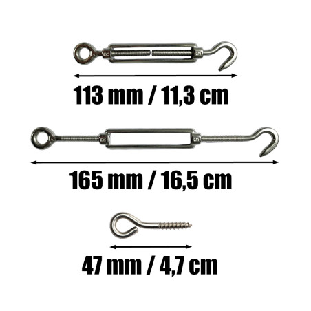 1 x Kit 15 mètres de cable inox diamètre 2