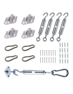 Kit de fixation pour voile d'ombrage Inox