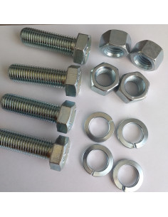 Sachet 4 Vis métaux Tête hexagonale TH M16X50 4 Ecrou 4...