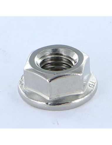 1 x Ecrou hexagonale Inox A2 Embase lisse M8