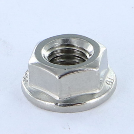1 x Ecrou hexagonale Inox A2 Embase lisse M8