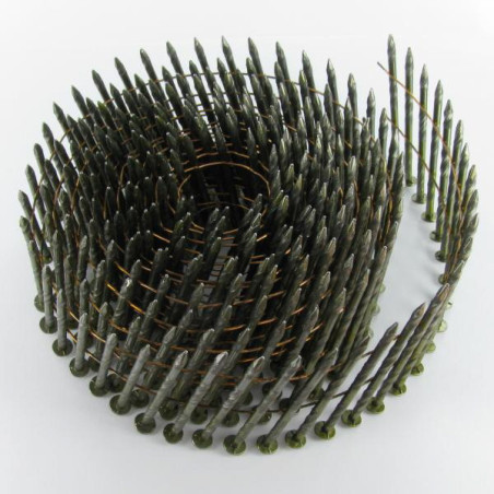 1 x Vendues en rouleau de 250 Pointes Acier brut TORS Tête plate 2.5X60
