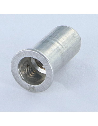 1 x Ecrou à sertir Tête plate TP Borgne M6X20.5...