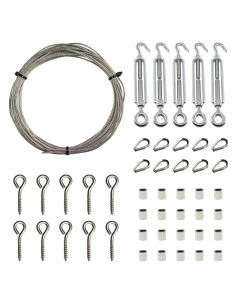 Kit 30 mètres de cable inox diamètre 2