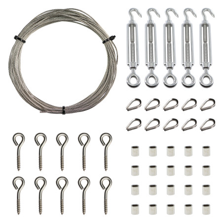 1 x Kit 30 mètres de cable inox diamètre 2