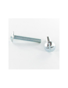 Vis Poelier Fendue En Croix M6X20 Filetage total Inox A2