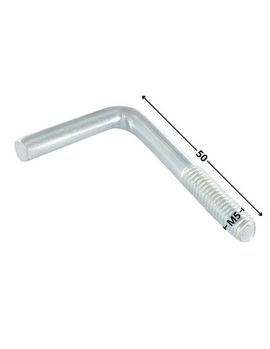 1 x Gond Métaux M5X50 Acier zingué