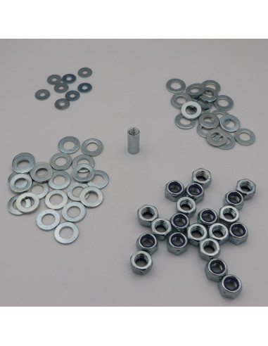 1 x KIT Manchons Ecrous Rondelles Acier zingué