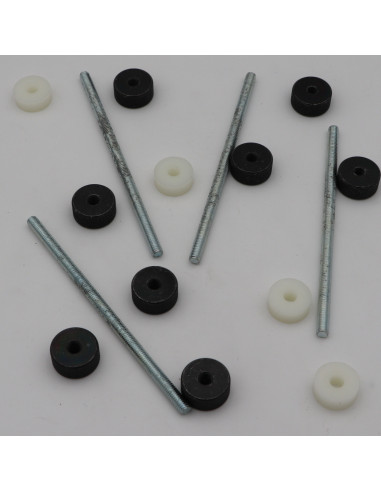 1 x KIT Filet M6X130 Acier zingué Avec Ecrou
