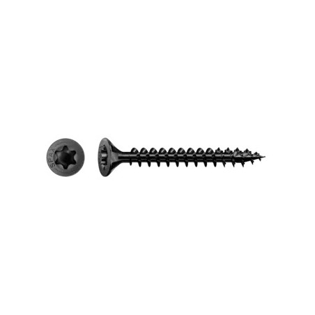 1 x Spax Vis bois Tête fraisée TORX T20 4X16 Filetée sur 13 Acier zingué noir