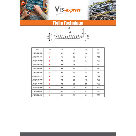 1 x Spax Vis bois Tête ronde TR T-STAR+ TORX T20 WIROX 4.5X60