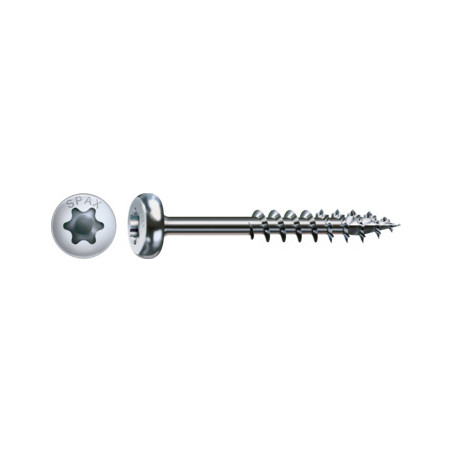 1 x Spax Vis bois Tête ronde TR T-STAR+ TORX T20 WIROX 5X70 Filetée sur 61