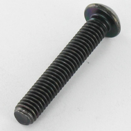 1 x Vis métaux Inox A2 Noir BHC (Tête Bombée Hexagonal creux) M8X20 Filetage total Clé de 5 HC5