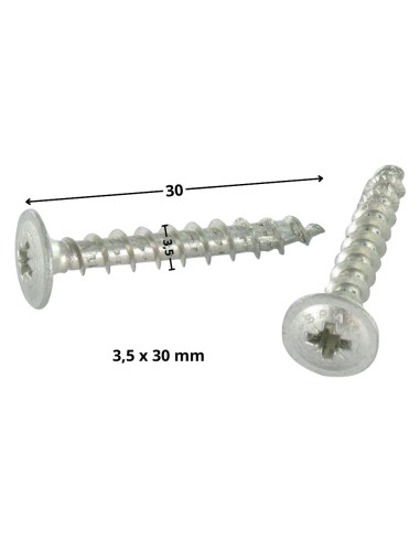 1 x Vis Spax Tête plate Pozi 3.5X30 WIROX