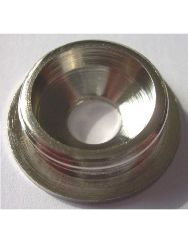 1 x Fixation Miroir Laiton nickelé et Embase 22X22