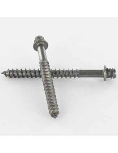 1 x PATTES à Vis bois Acier brut 7X70