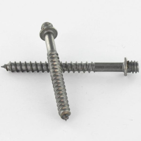 1 x PATTES à Vis bois Acier brut 7X70