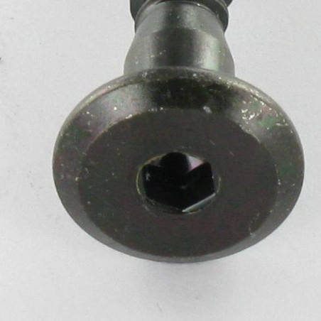1 x Vis d'assemblage confirmat Tête ronde large Hexagonal creux 7X70 Acier zingué noir