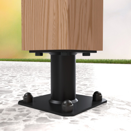 1 x Pied de poteau fixe SIMPSON Strong Tie 130X130 RAL9005 noir foncé