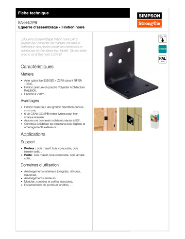 1 x Equerre SIMPSON Strong Tie 40X40X40...