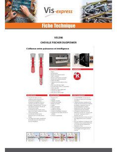 Cheville Nylon DUOPOWER Fischer 5X25 +VIS4X35 2