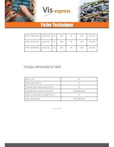 1 x Fischer ISOLANT DIPK 8/100-120 2 pièces