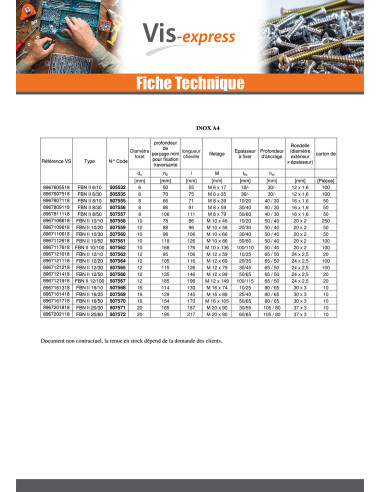 1 x Fischer Ancrage FISCHER FBN II 6X55 Filetée...