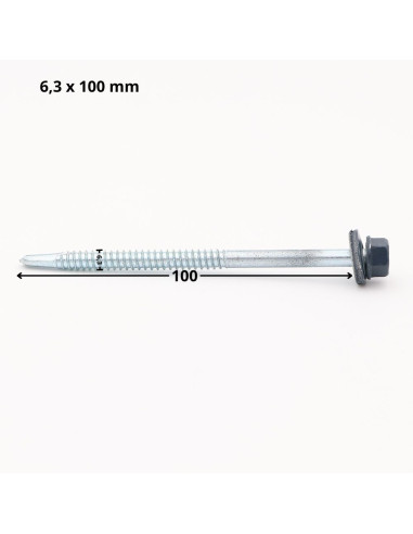 1 x Vis autoperceuse Tête hexagonale TH 6.3X100...