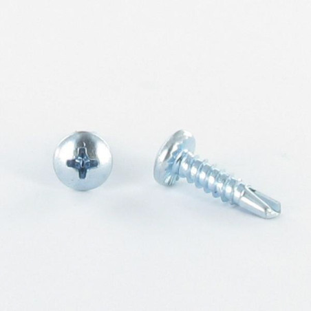 1 x Vis autoperceuse Tête cylindrique bombée TCB Phillips 4.2X38 Filet tôle Acier zingué